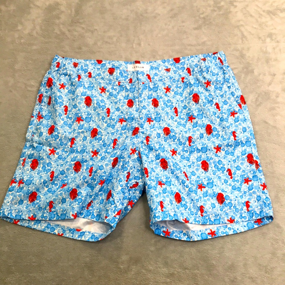 Le Club Sea Creature themed Men's Hybrid Board Shorts Size XL Long  New
